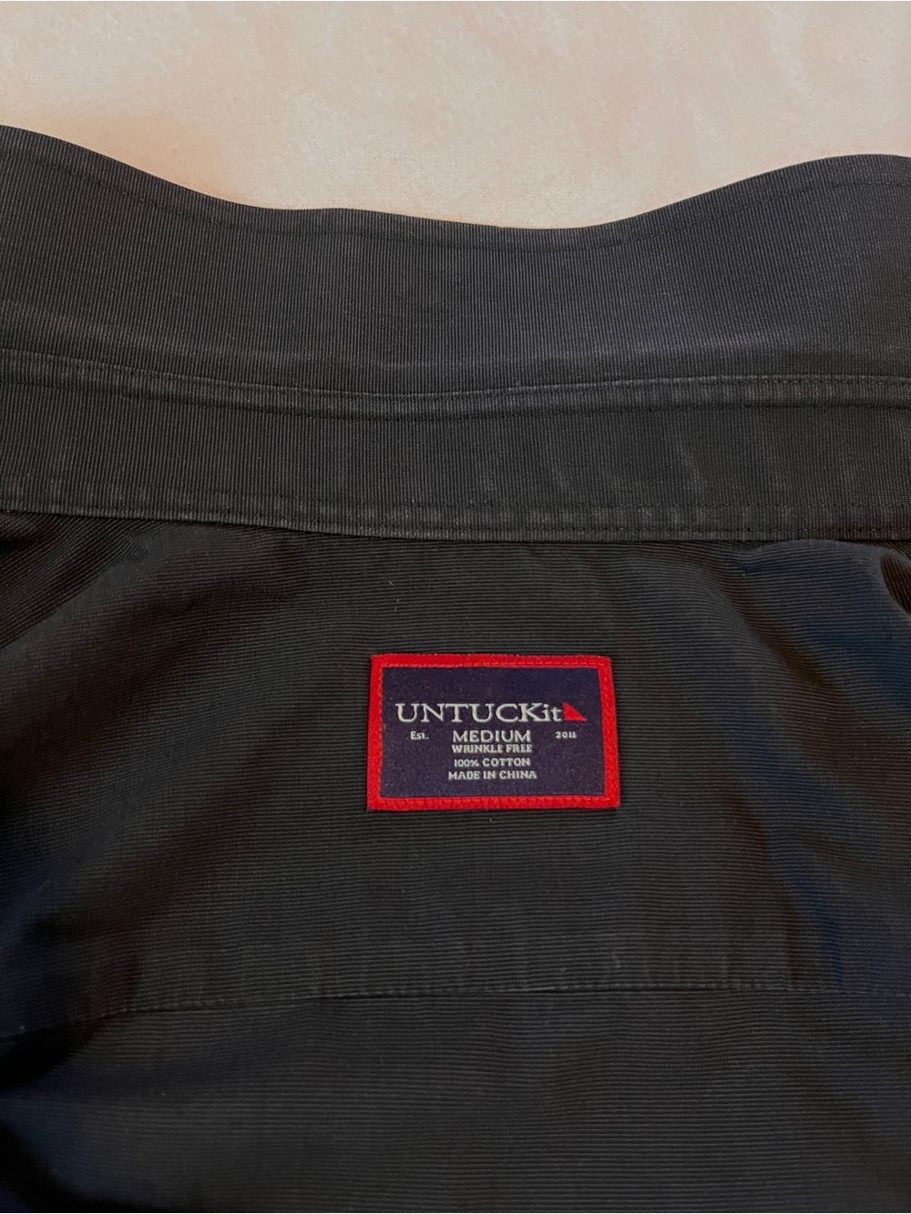 UNTUCKit stonewashed button down Black Shirt